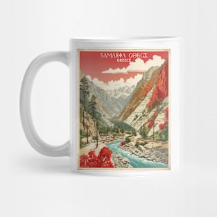 Samaria Gorge Greece Tourism Vintage Poster Mug